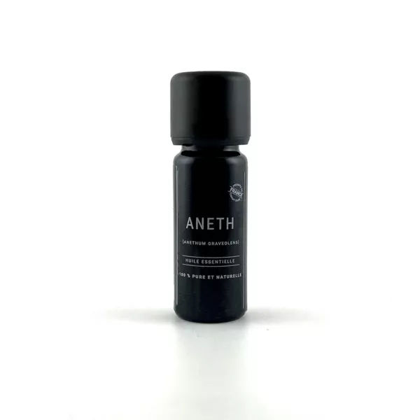 Flacon de 10 ml d’huile essentielle d’aneth Olessen, cultivée et distillée en Normandie