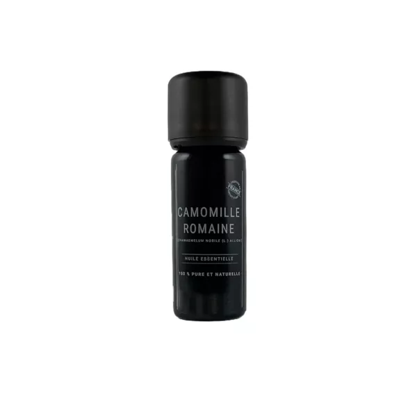 Flacon de 10 ml d’huile essentielle de camomille romaine Olessen, cultivée et distillée en Normandie