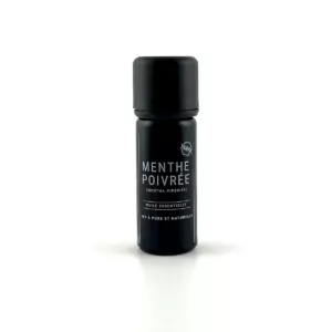 Flacon de 10 ml d’huile essentielle de menthe poivrée Olessen, cultivée et distillée en Normandie