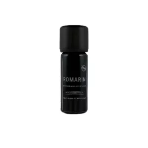 Flacon de 10 ml d’huile essentielle de romarin Olessen, cultivée et distillée en Normandie