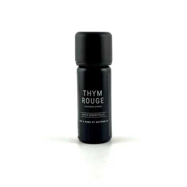 Flacon de 10 ml d’huile essentielle de thym rouge Olessen, cultivée et distillée en Normandie