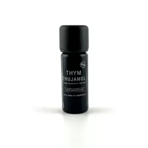 Flacon de 10 ml d’huile essentielle de thym à thujanol Olessen, cultivée et distillée en Normandie