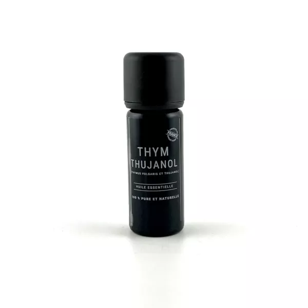 Flacon de 10 ml d’huile essentielle de thym à thujanol Olessen, cultivée et distillée en Normandie