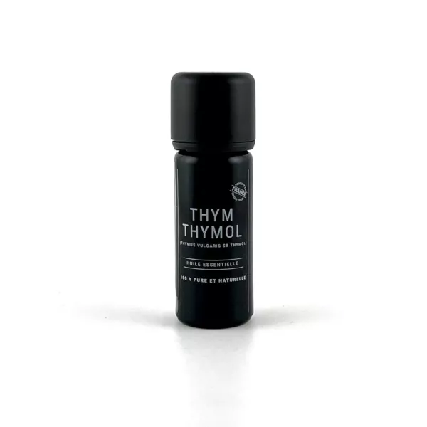Flacon de 10 ml d’huile essentielle de thym à thymol Olessen, cultivée et distillée en Normandie